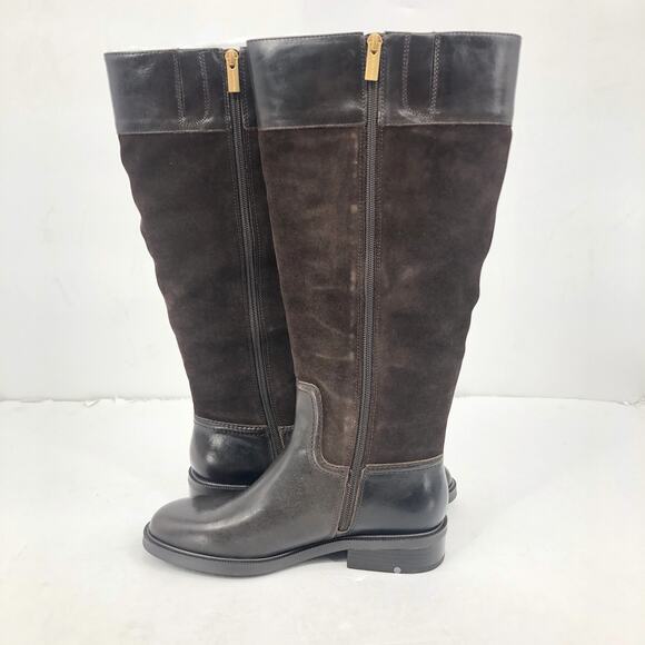 Vince Camuto Womens Andalian Riding Boots 7.5 Brown Leather Suede WIDE CALF NIB - Picture 6 of 9